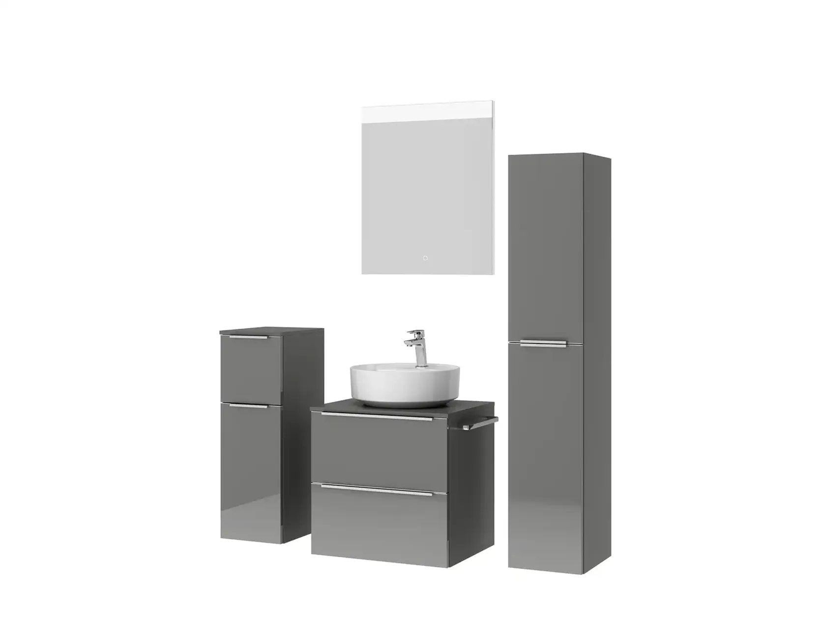 Nobilia SPA Bloc de bain avec miroir plat et meubles d'appoint 5