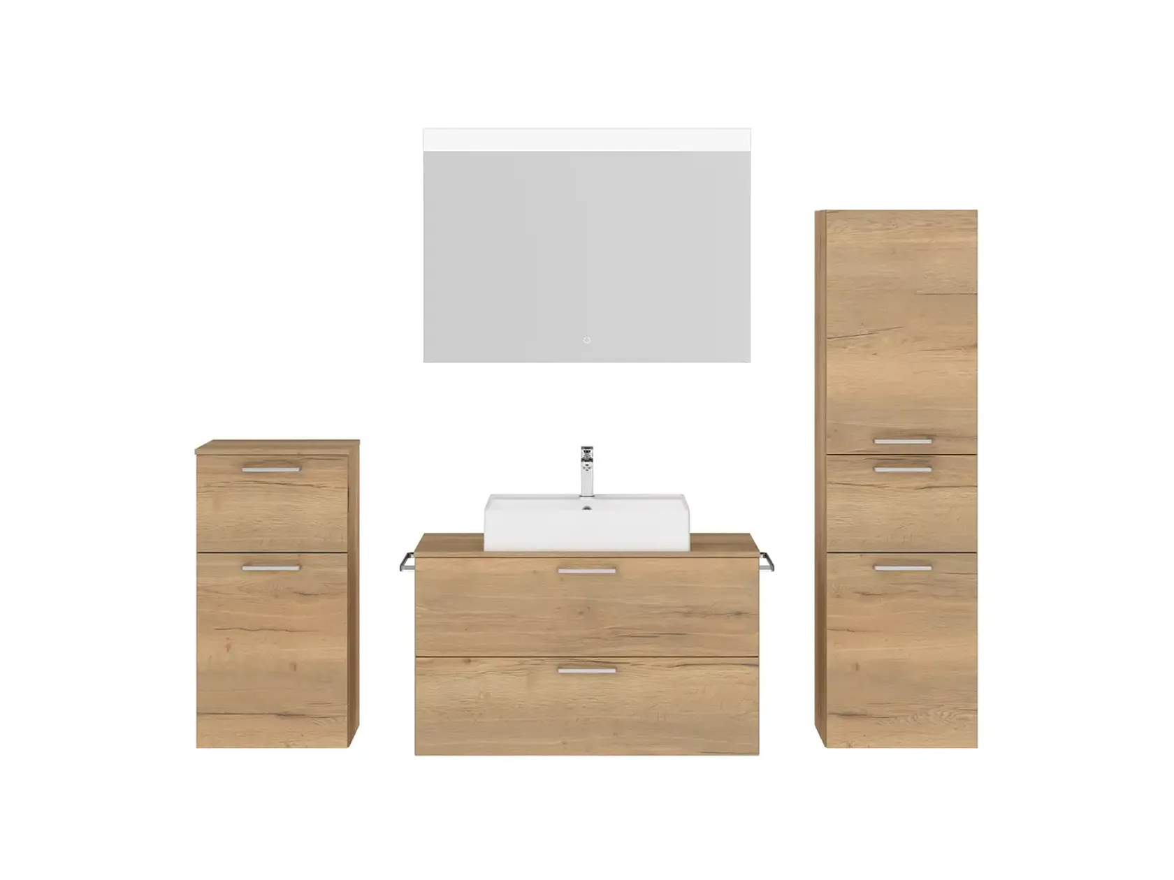 Nobilia SPA Bathroom block with surface mirror and ancillary furniture 1