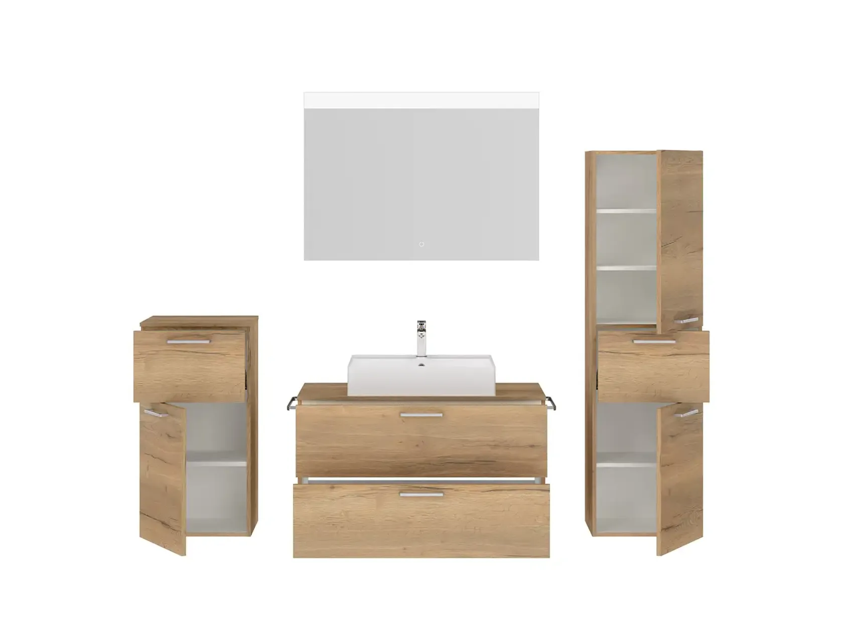 Nobilia SPA Bathroom block with surface mirror and ancillary furniture 2