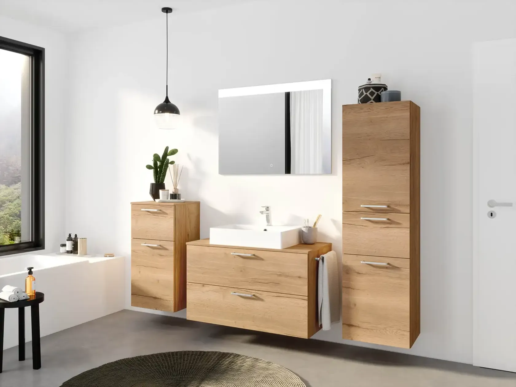 Nobilia SPA Bathroom block with surface mirror and ancillary furniture 0