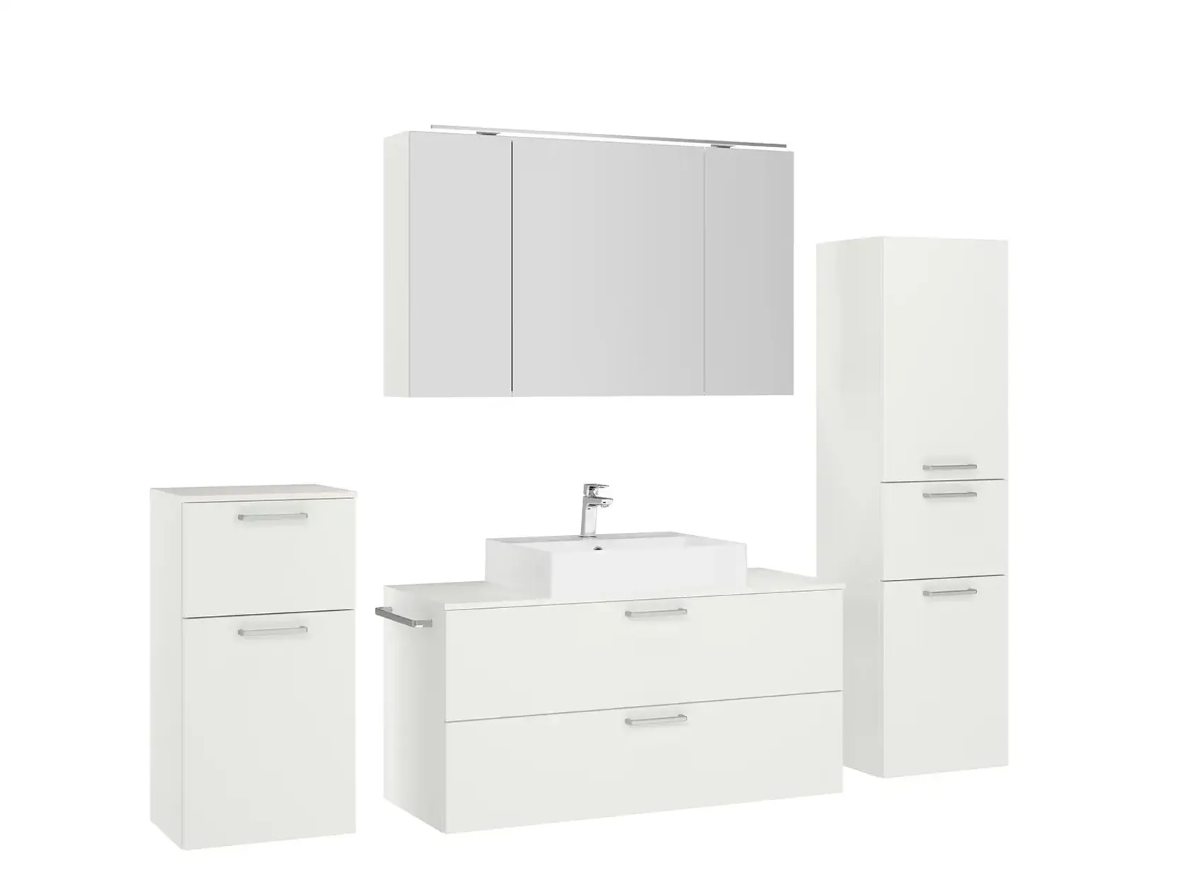 Nobilia SPA Bathroom block with mirror cabinet and ancillary furniture 3