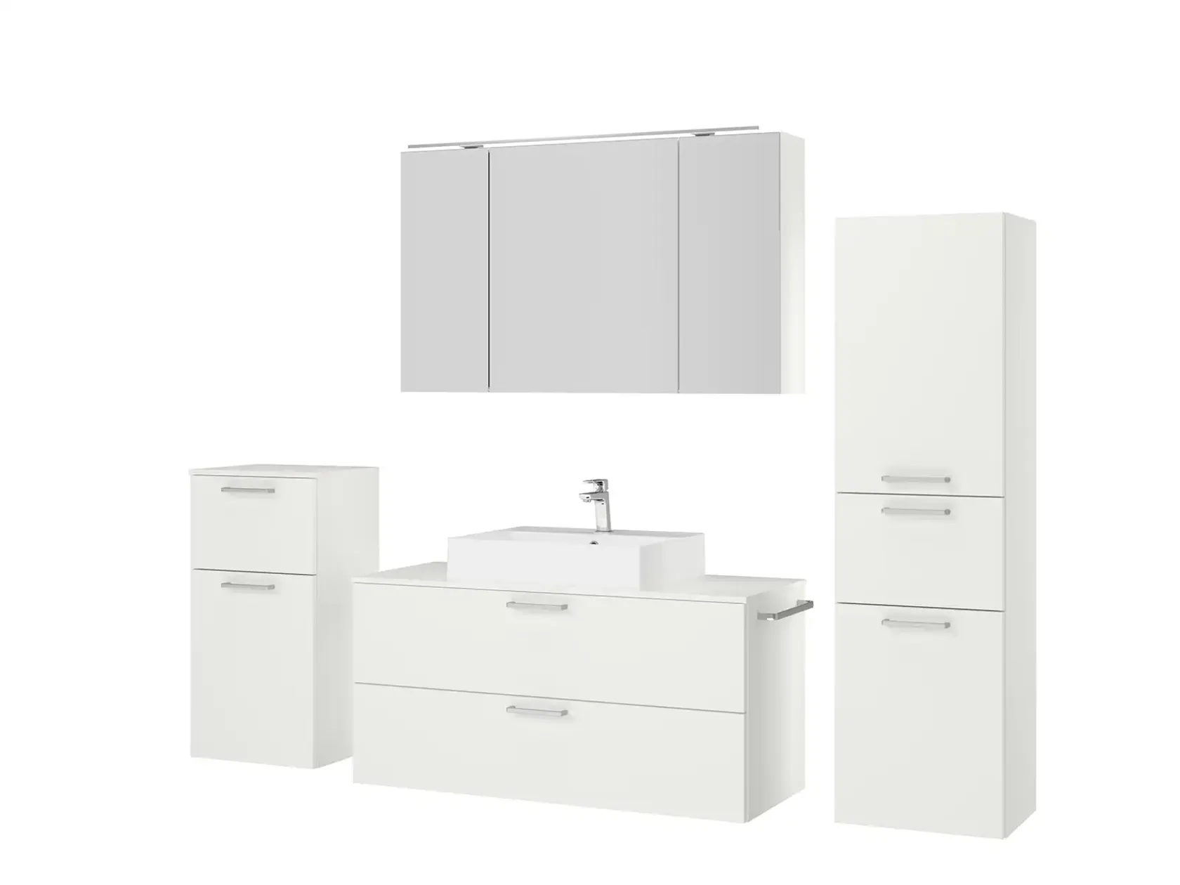 Nobilia SPA Bathroom block with mirror cabinet and ancillary furniture 5