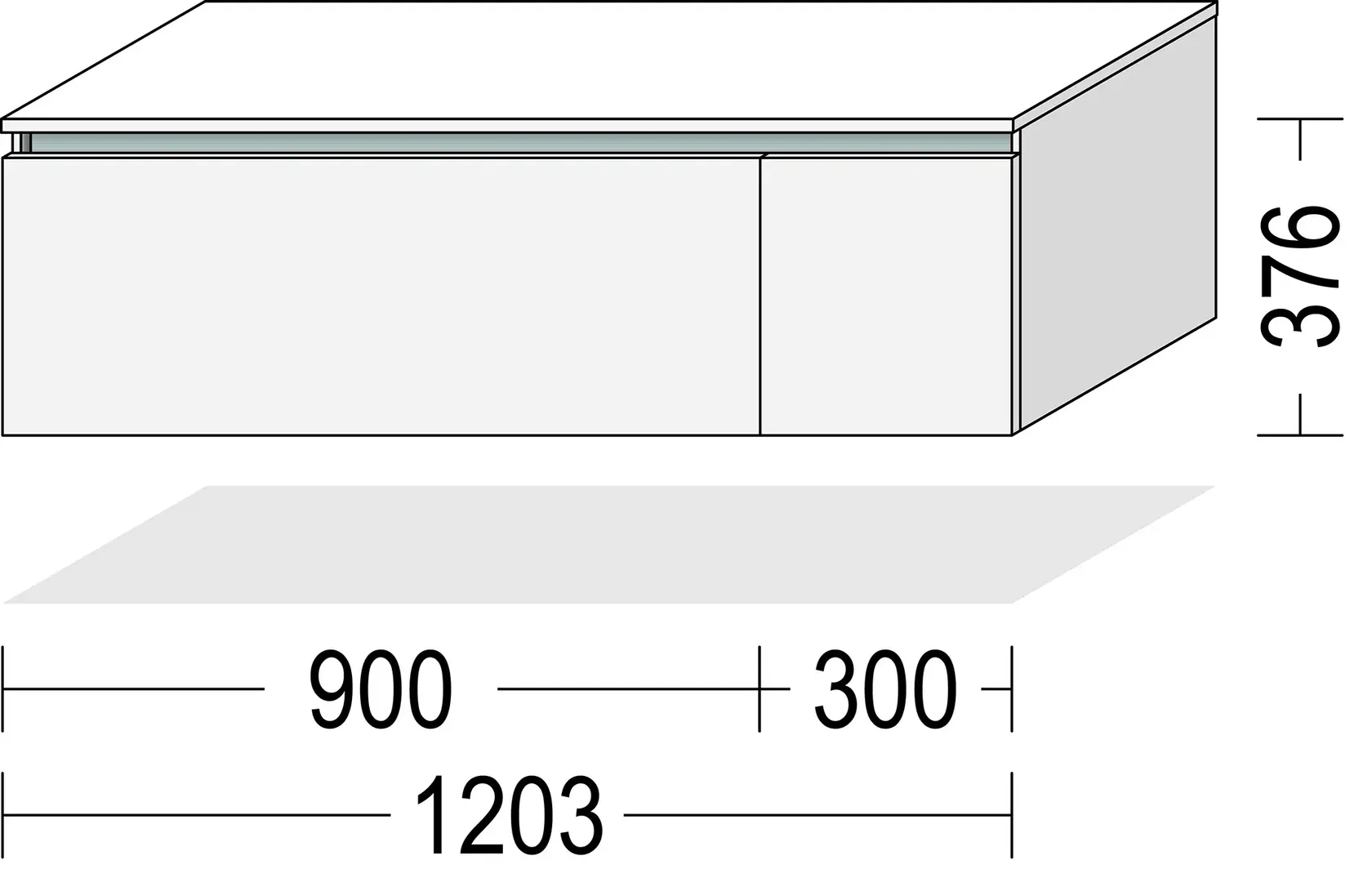 Nobilia SPA Lowboard Zand 120 cm 1