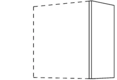Nobilia SPA Upright at end of run / intermediate upright for wall units, height 1 WW16-1
