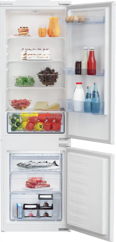 Nobilia SPA BEKO Integrated fridge/freezer combination BCSA285K4SN, stainless steel BCSA285K4SN