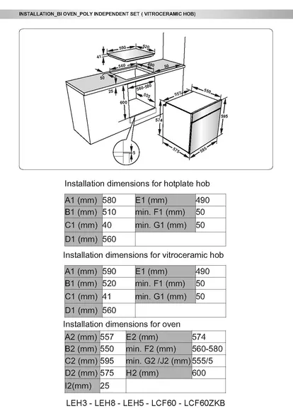 Nobilia SPA LAURUS Built-in cooker LEH5, Stainless steel LEH5 2