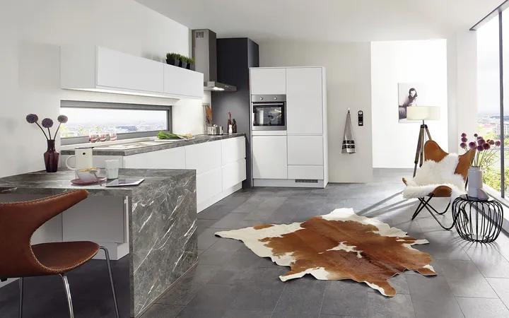 Nobilia SPA Inline Lacquer, Honed Alpine White 0