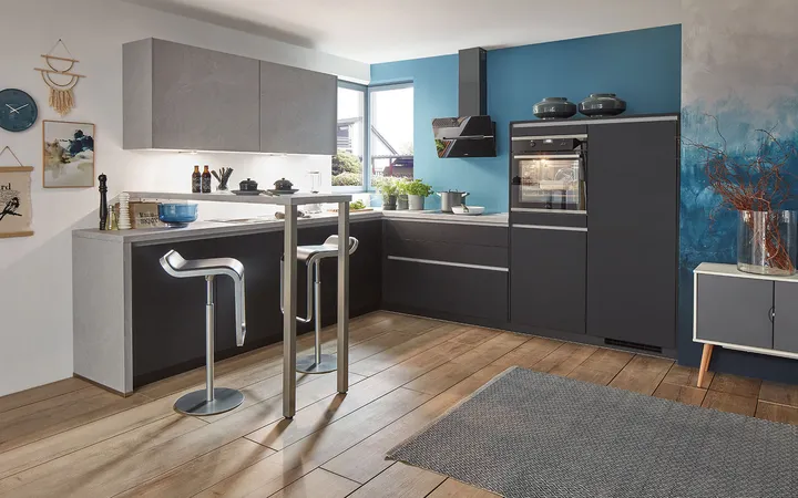 Nobilia SPA Easytouch Lacklaminat, Grafitschwarz ultramatt 3