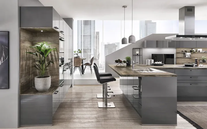 Nobilia SPA Flash, Gris ardoise brillant 1