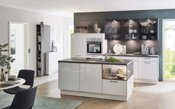 Nobilia SPA Flash Lacklaminat, Alpinweiß Hochglanz 2