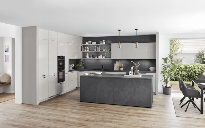 Nobilia SPA Novalux, Seidengrau Hochglanz 0