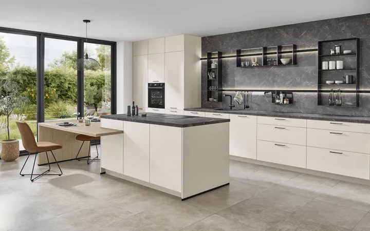 Nobilia SPA Softline Lacquered, Honed Ivory 0