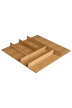 Nobilia SPA Oak wooden cutlery tray BE60E 0