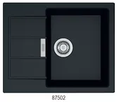 Nobilia SPA FRANKE: Inbouwspoelbak Sirius S2D 611-62, van Tectonite carbon 87502