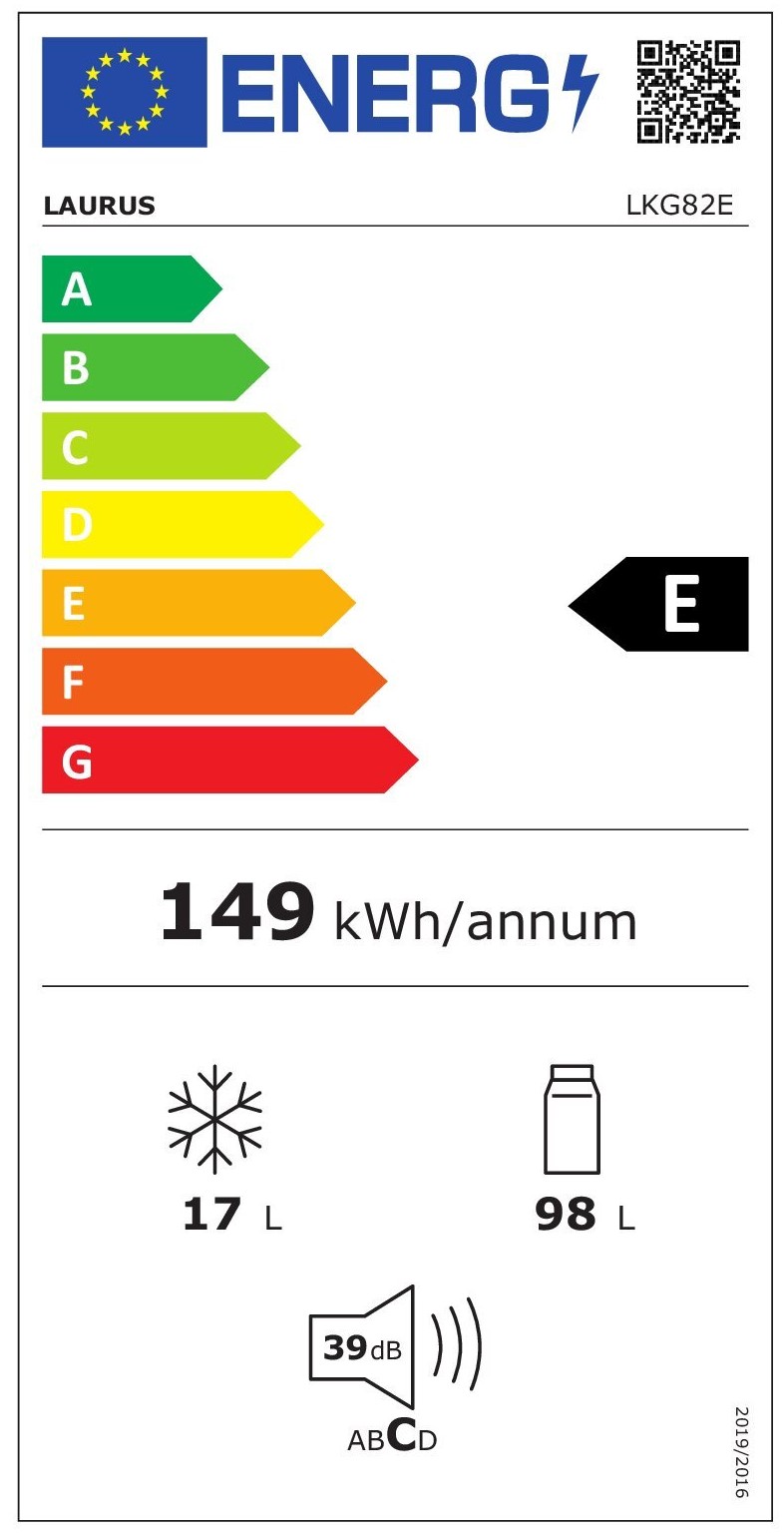 Laurus LKG82E Energielabel