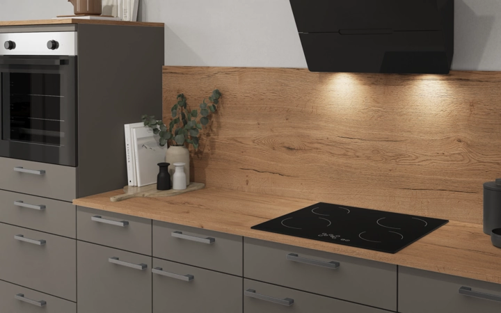 Nobilia SPA Island kitchen 336,6 cm x 220 cm with electrical appliances Planning 1 2