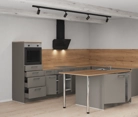 Nobilia SPA Island kitchen 336,6 cm x 220 cm with electrical appliances Planning 1 4