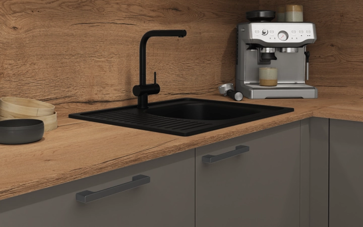 Nobilia SPA Island kitchen 338,2 cm x 248,2 cm with electrical appliances Planning 1 3