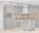 Nobilia SPA Island kitchen 338,2 cm x 248,2 cm with electrical appliances Planning 1 5
