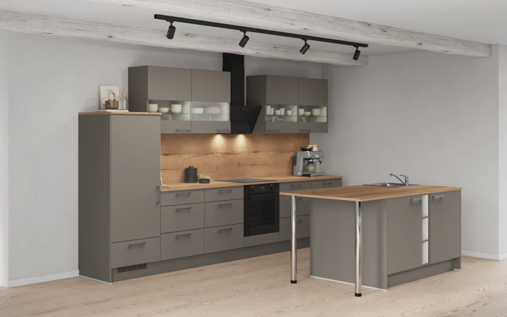 Nobilia SPA Island kitchen 363,4 cm with electrical appliances Planning 1 1