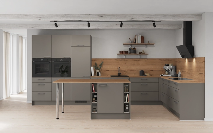 Nobilia SPA Island kitchen 456,6 cm x 276,8 cm with electrical appliances Planning 1 0