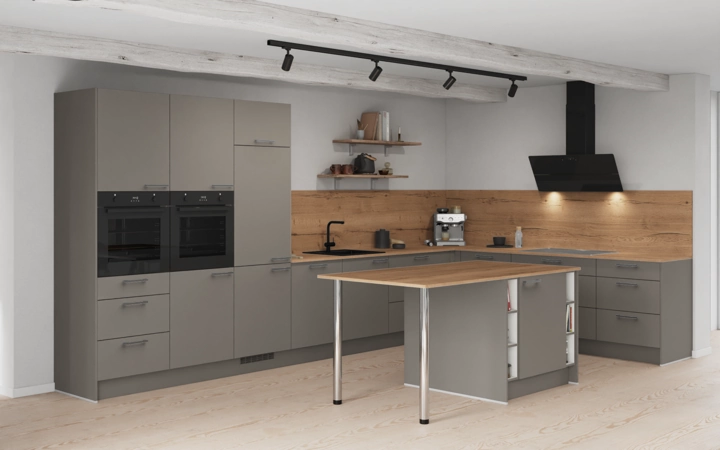 Nobilia SPA Island kitchen 456,6 cm x 276,8 cm with electrical appliances Planning 1 1