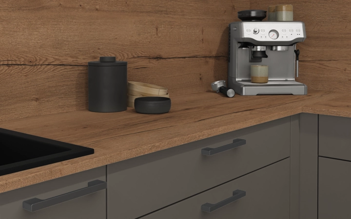 Nobilia SPA Island kitchen 456,6 cm x 276,8 cm with electrical appliances Planning 1 3