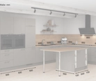 Nobilia SPA Island kitchen 456,6 cm x 276,8 cm with electrical appliances Planning 1 5