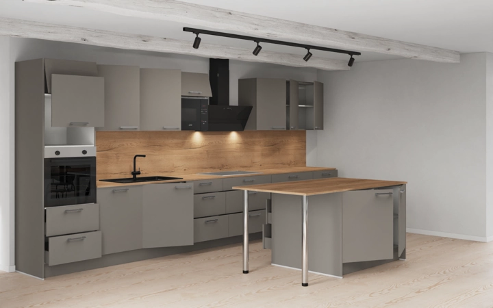 Nobilia SPA Island kitchen 483,4 cm with electrical appliances Planning 1 4
