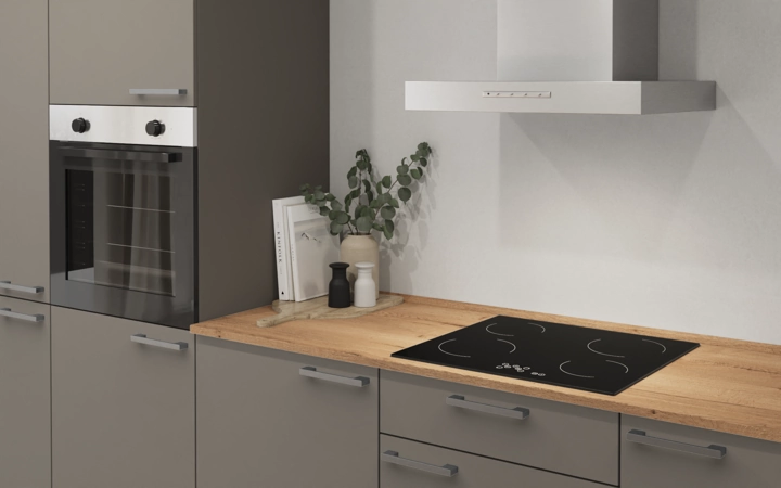 Nobilia SPA L-shaped kitchen 366,6 cm x 246,6 cm with appliances planning 1 2