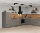 Nobilia SPA L-shaped kitchen 396,6 cm x 246,8 cm with electrical appliances Planning 1 1