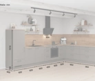 Nobilia SPA L-shaped kitchen 396,6 cm x 246,8 cm with electrical appliances Planning 1 5