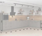 Nobilia SPA L-shaped kitchen 426,6 cm x 220 cm with electrical appliances Planning 1 5