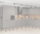Nobilia SPA L-shaped kitchen 426,6 x 276,8 cm with electrical appliances Planning 1 5