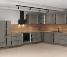 Nobilia SPA L-shaped kitchen 443,2 x 321,8 cm with electrical appliances Planning 1 4