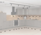 Nobilia SPA L-shaped kitchen 443,2 x 321,8 cm with electrical appliances Planning 1 5