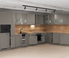 Nobilia SPA L-shaped kitchen 456,6 x 246,8 cm with electrical appliances Planning 1 4