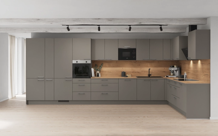 Nobilia SPA L-shaped kitchen 516,6 x 276,8 cm with electrical appliances Planning 1 0