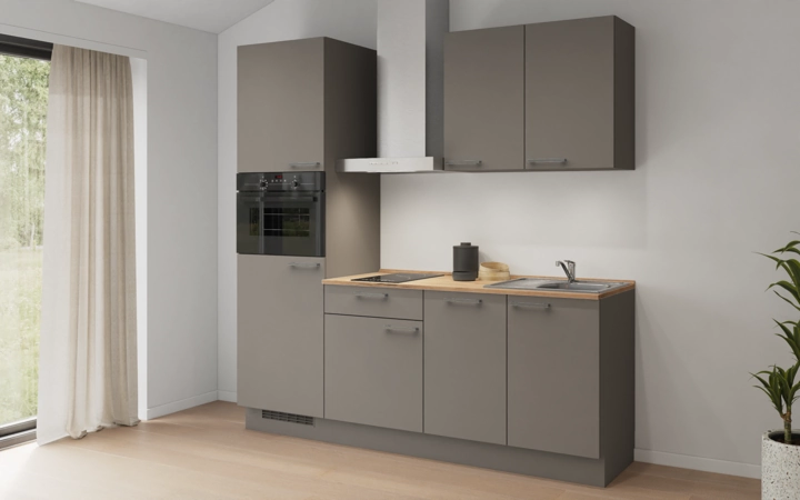 Nobilia SPA Galley kitchen 210 cm with appliances planning 1 1