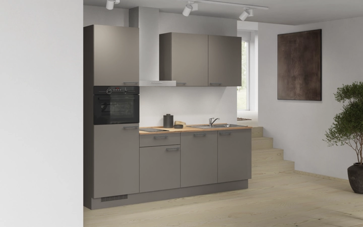 Nobilia SPA Galley kitchen 240 cm with appliances planning 1 1