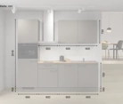 Nobilia SPA Galley kitchen 240 cm with appliances planning 1 5