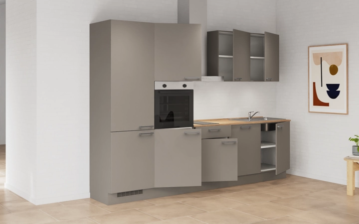 Nobilia SPA Galley kitchen 300 cm with appliances planning 1 4