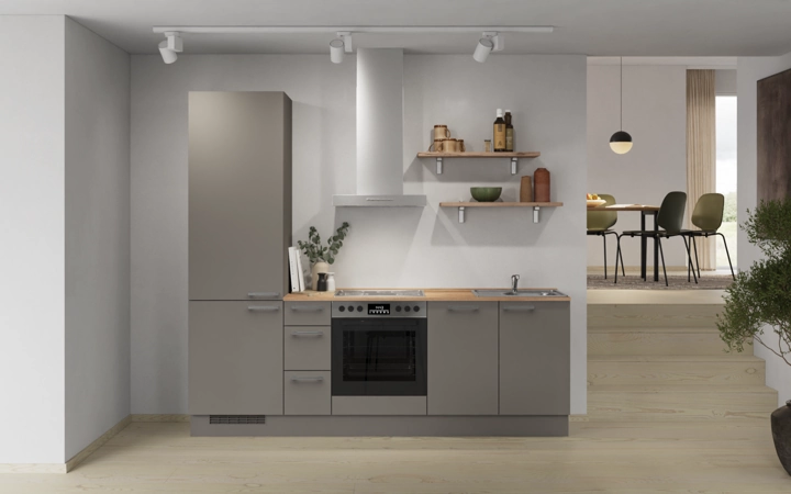 Nobilia SPA Galley kitchen 240 cm with appliances planning 10 0