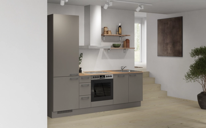 Nobilia SPA Galley kitchen 240 cm with appliances planning 10 1