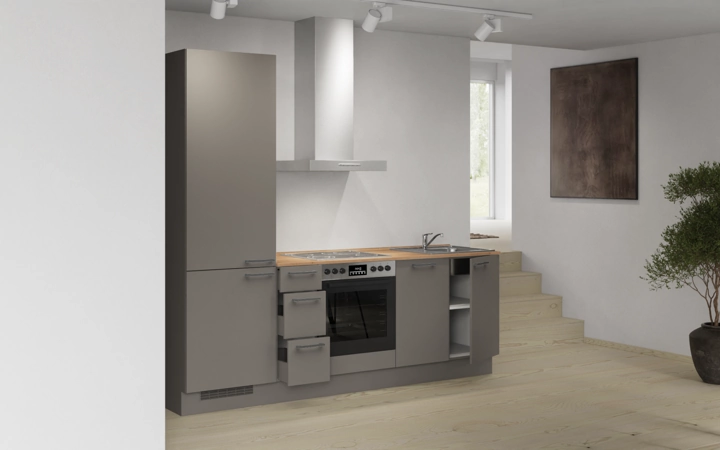 Nobilia SPA Galley kitchen 240 cm with appliances planning 10 4