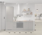 Nobilia SPA Galley kitchen 240 cm with appliances planning 10 5