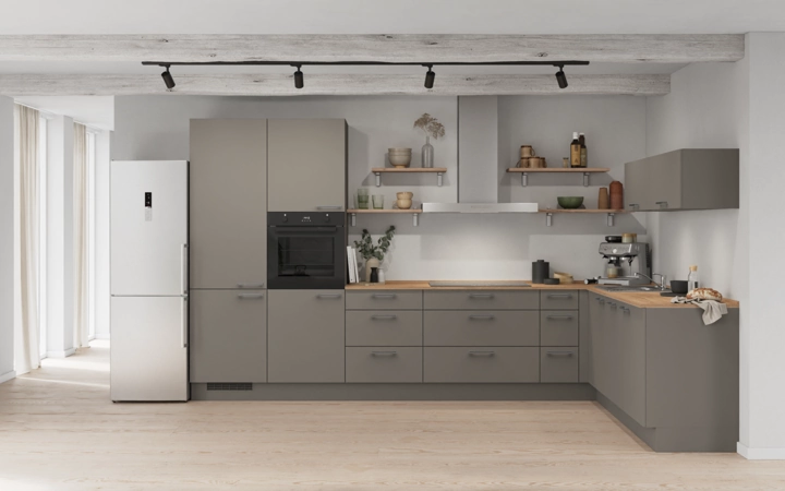 Nobilia SPA L-shaped kitchen 366,6 cm x 246,6 cm with appliances planning 11 0