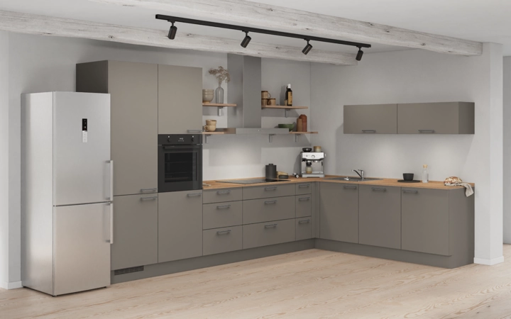 Nobilia SPA L-shaped kitchen 366,6 cm x 246,6 cm with appliances planning 11 1