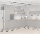 Nobilia SPA L-shaped kitchen 366,6 cm x 246,6 cm with appliances planning 11 5