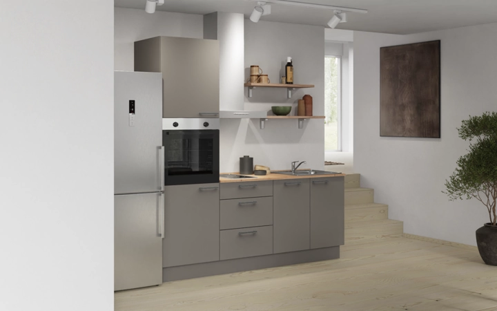 Nobilia SPA Galley kitchen 210 cm with appliances planning 11 1